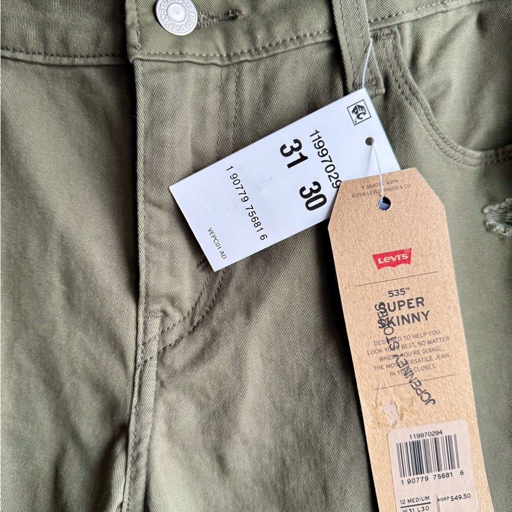 Levi's Olive Green Super Skinny Jeans